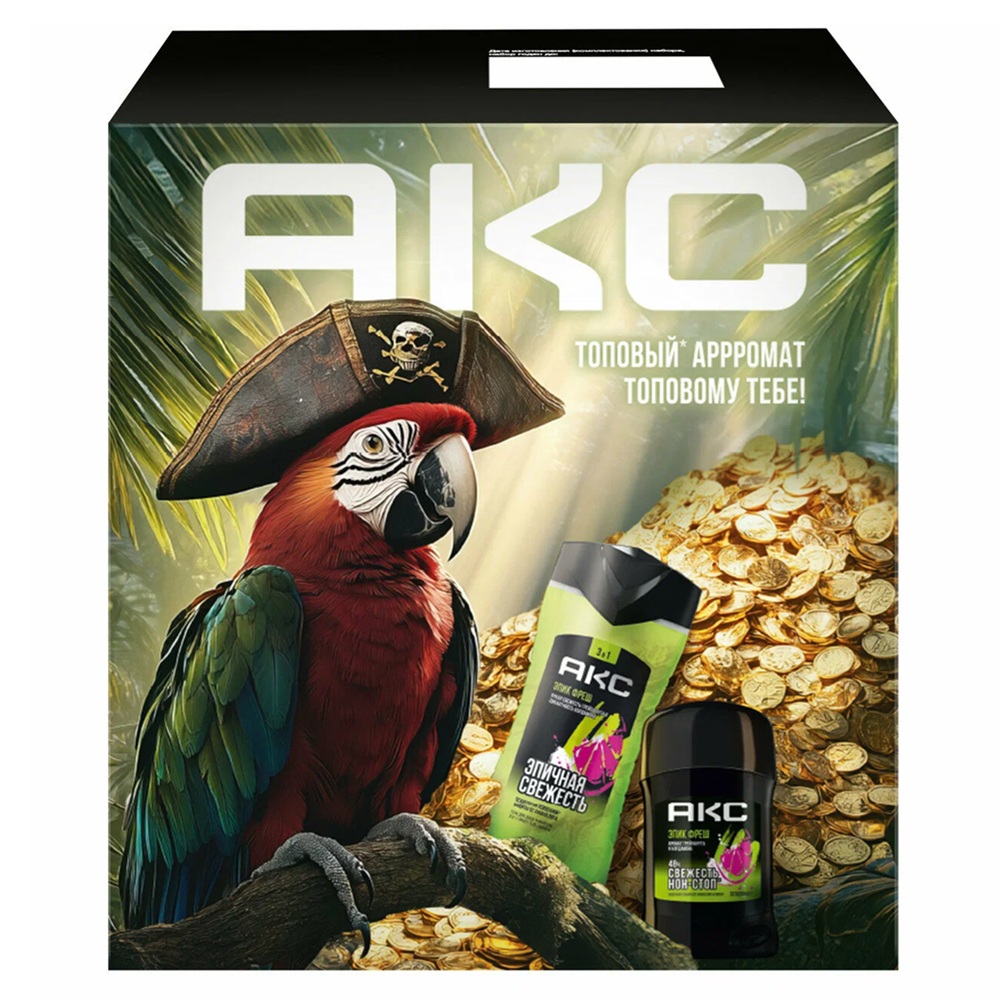 Набор подарочный для мужчин АКС Эпик Фреш (дезодорант,гель для душа)