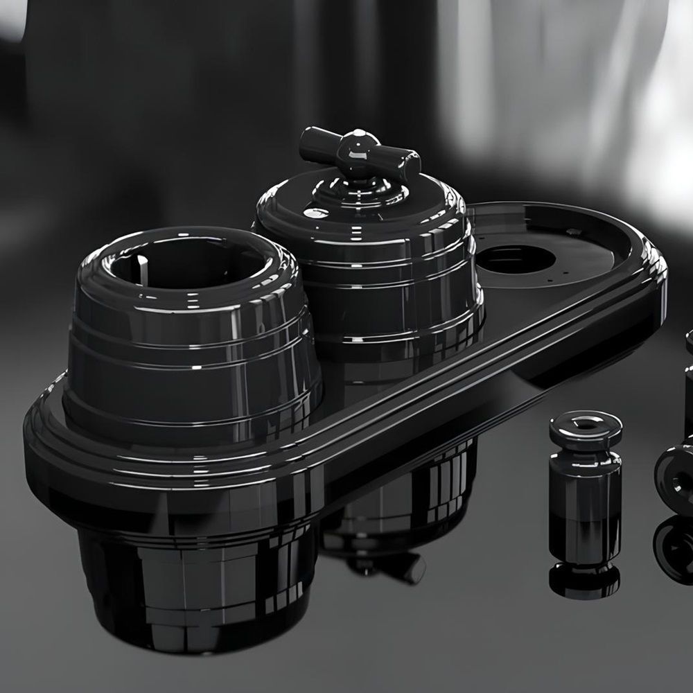 Выключатель ОУ поворот 4 полож 1-2 кл 10А ЧЕРНЫЙ ABS-пластик GE30401-05 МЕЗОНИНЪ РЕТРО УСАДЬБА