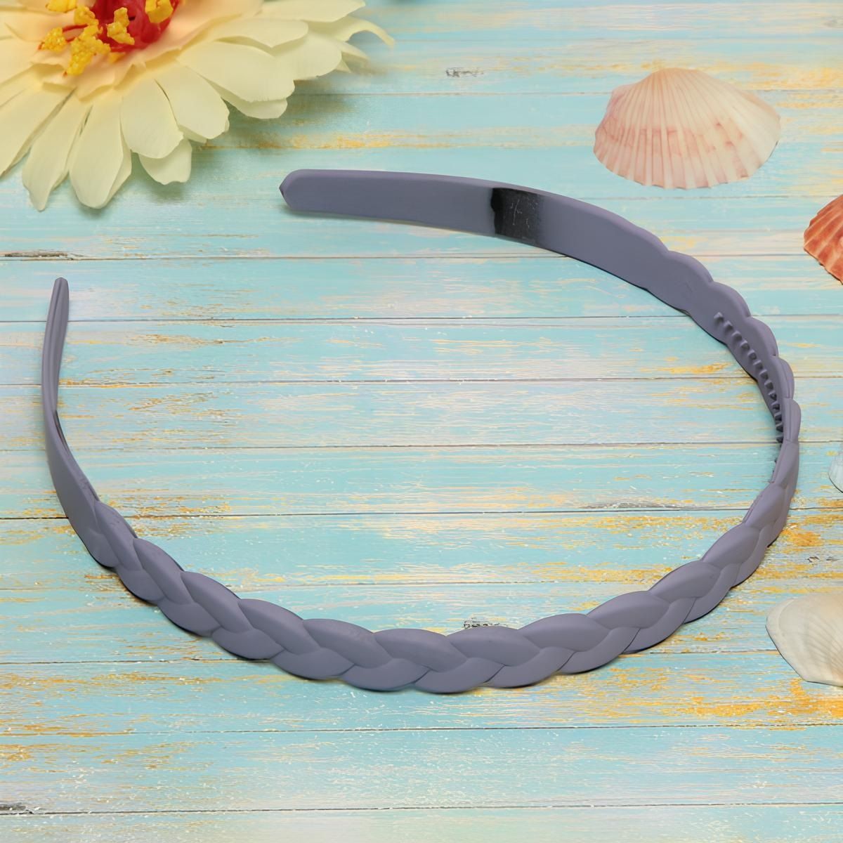 Ободок для волос Классический-косичка матовый микс 1,2 см