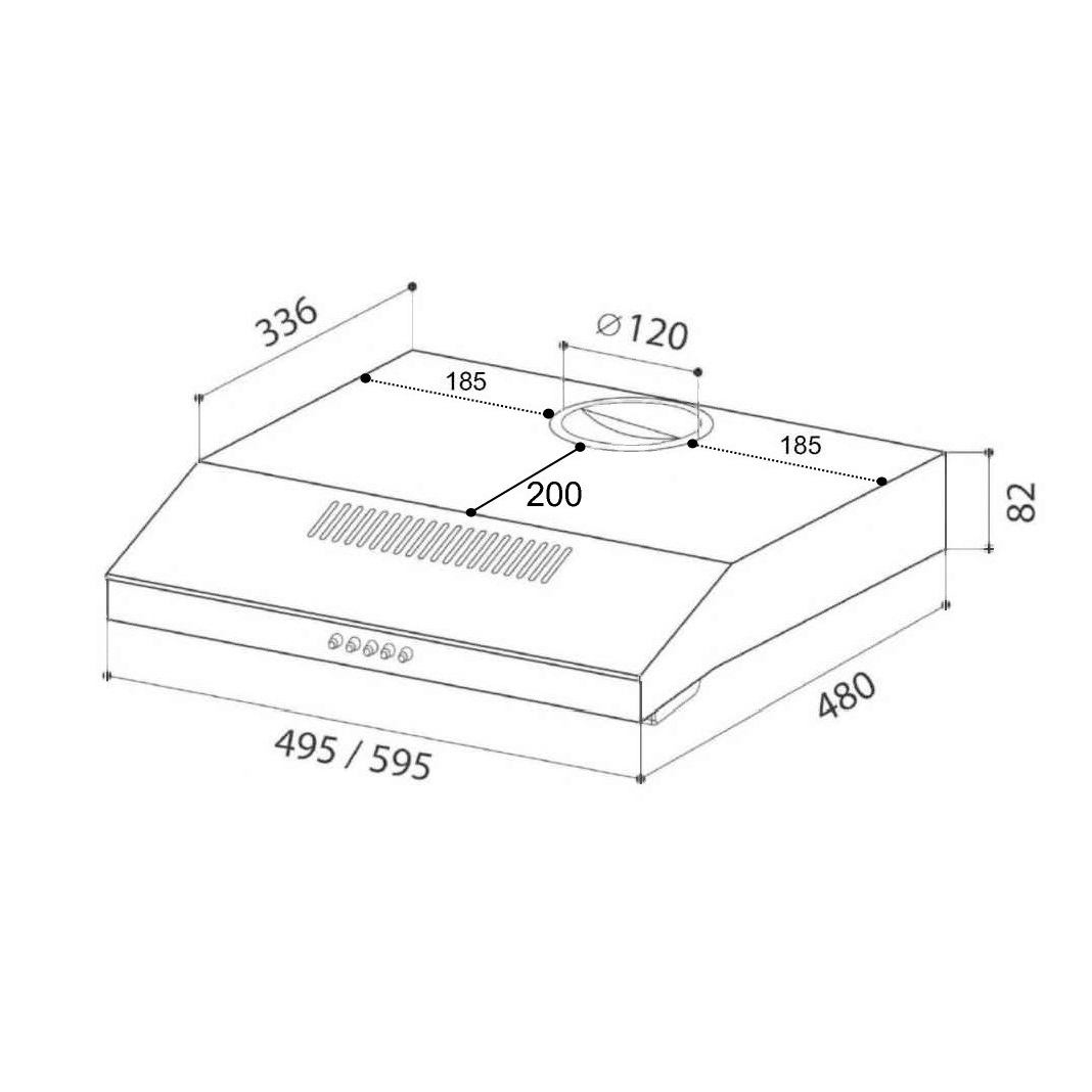 Вытяжка кухонная LEX S 600 WHITE