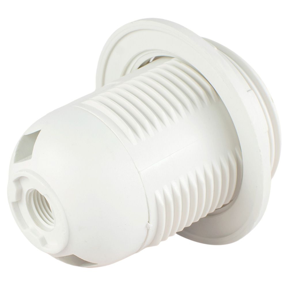 Патрон пластиковый E27 люстровый с кольцом термостойкий белый 4А SQ0335-0008 TDM