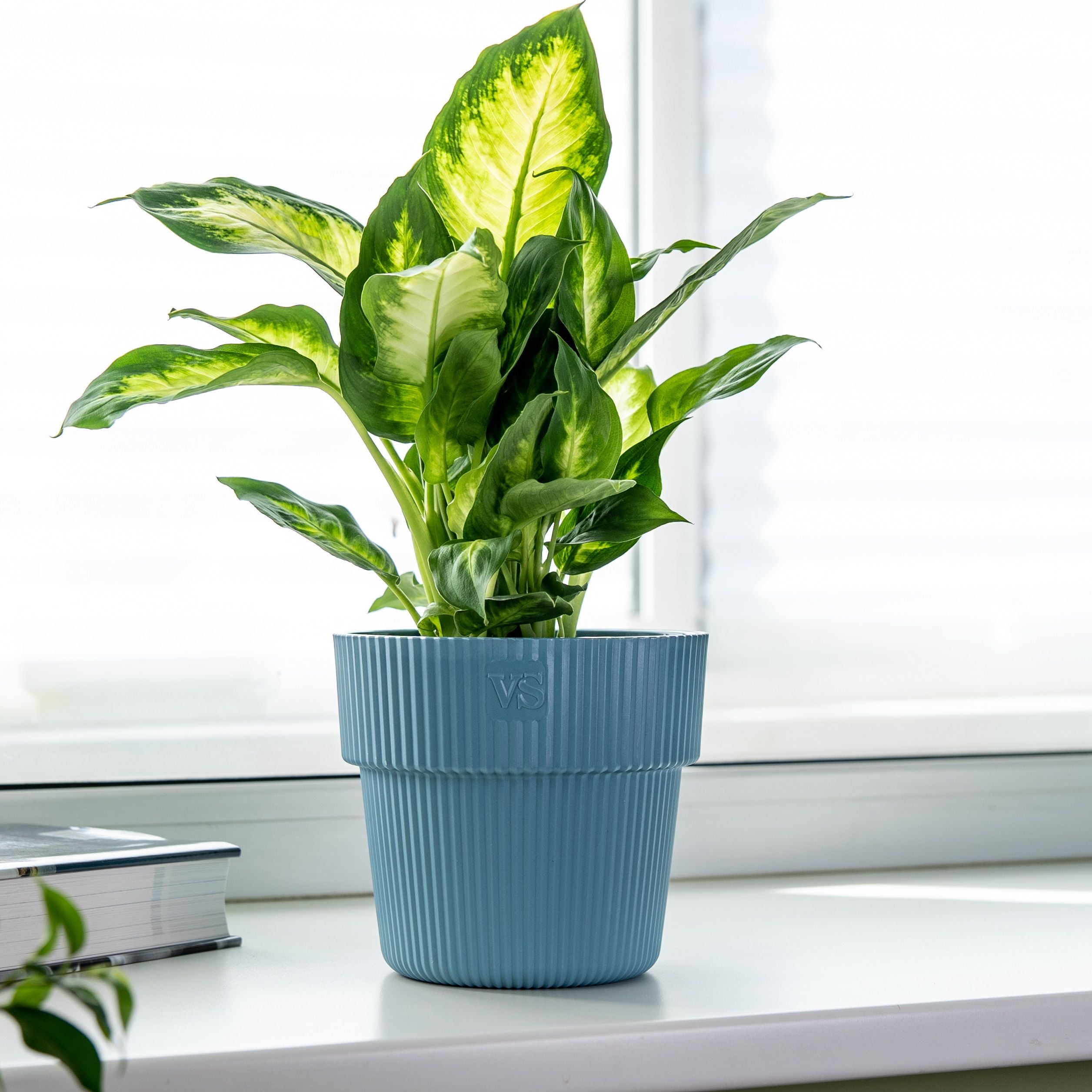 Горшок цветочный VipSet Алемар бирюза 2,4 л с дренажной системой