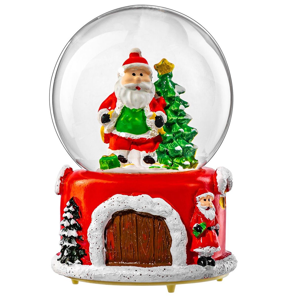 Шар снежный LED 14х10 см музыкальный микс 2024-8175