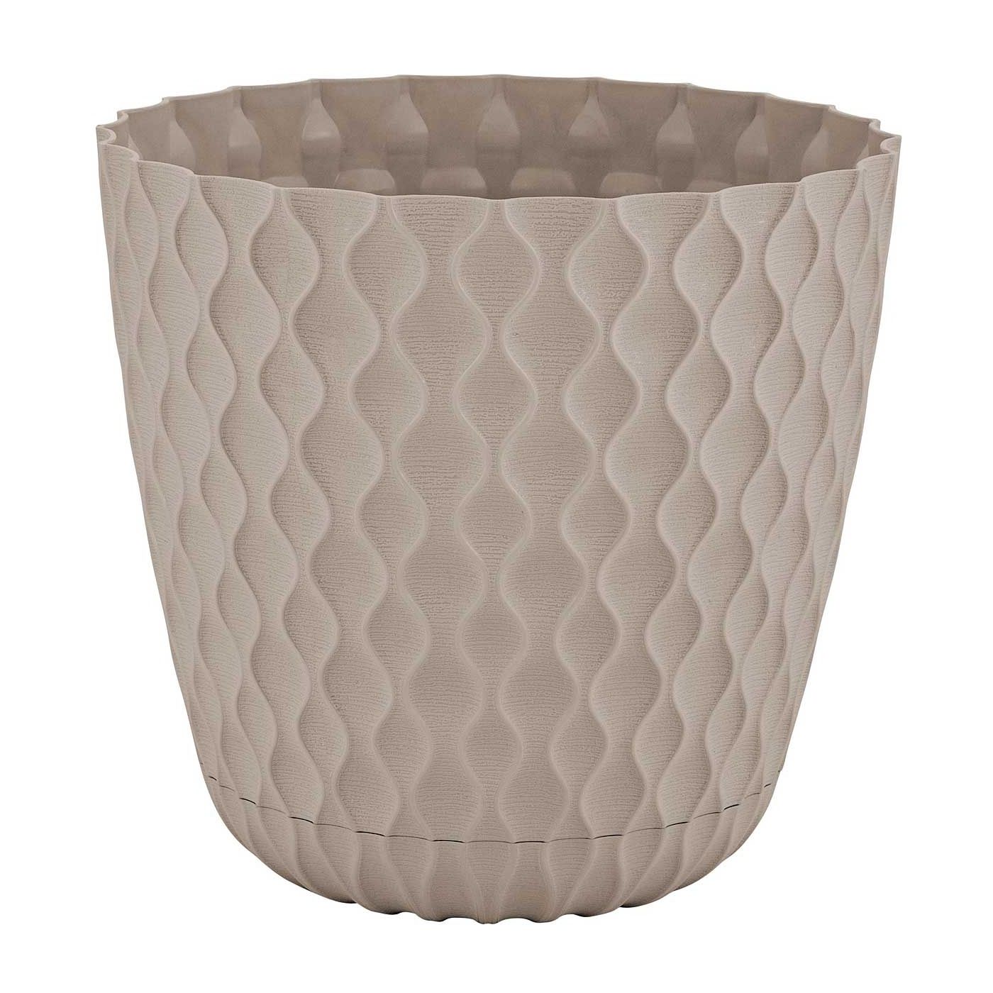 Горшок цветочный InGreen Wave Французский платан 20,5 см 4,7 л с дренаж сеткой и съем поддоном