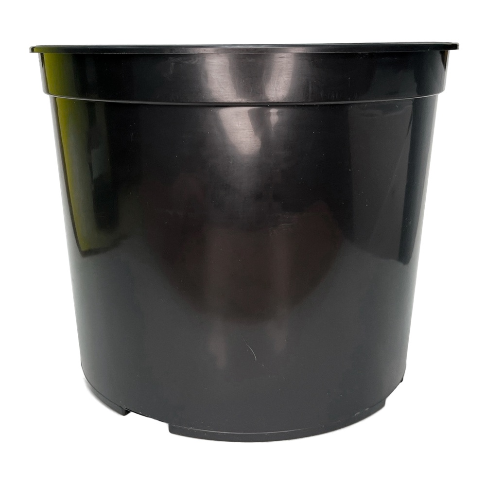 Горшок для рассады 10 л круглый черный твердый Амина