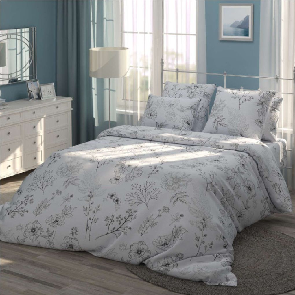 Белье постельное евро бязь Самойловский Текстиль Утро (70х70-2)