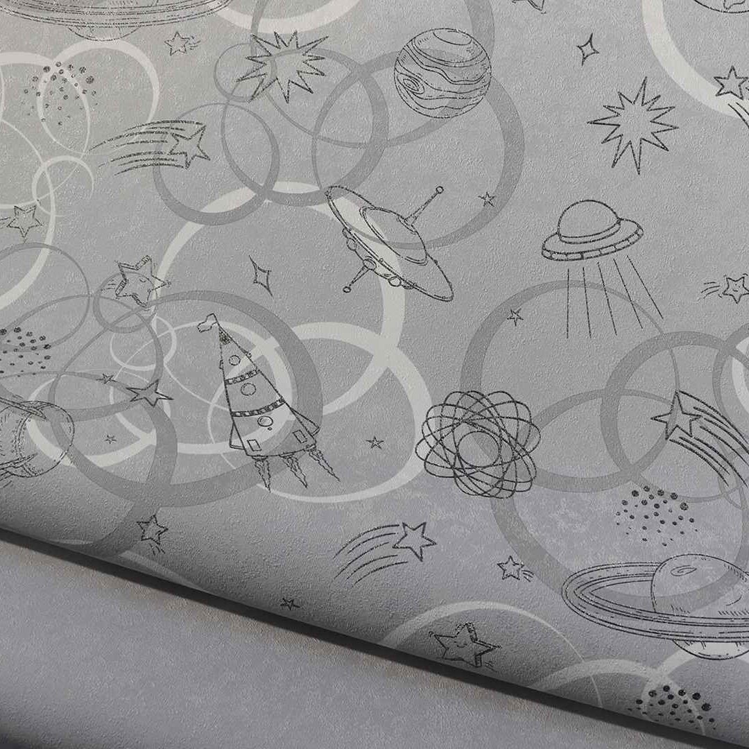 Обои Е802702 Elysium 1,06х10,05 м Галактика декор 2 серый