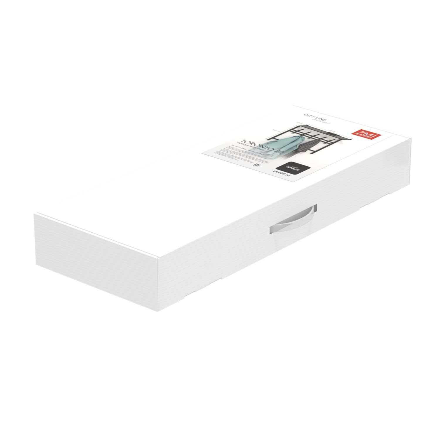 Вешалка настенная 9 крючков с полкой ЗМИ Торонто 22 67х51,5х27 см металл графит