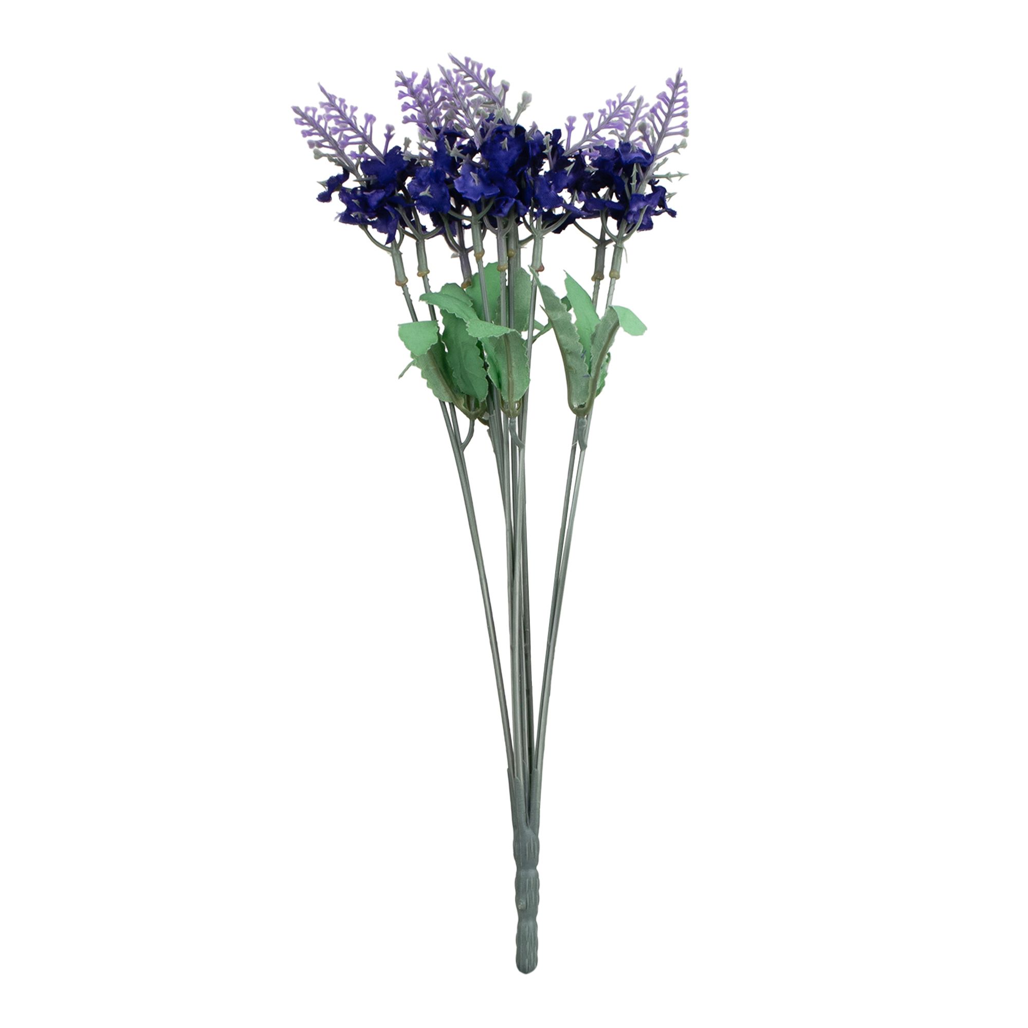 Ветка искусственная Лаванда фиолетовая из ткани (искусственный шелк, полиэтилен) 33х10х10 см