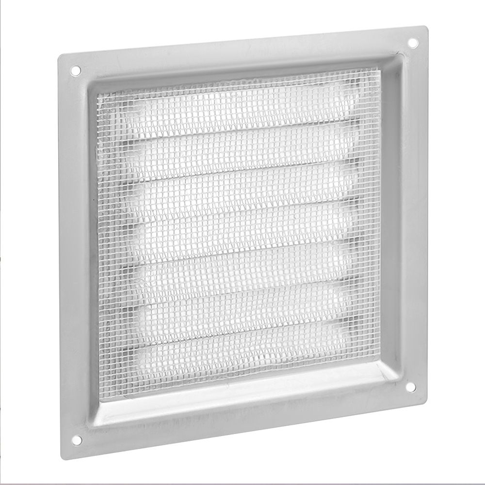 Решетка вентиляционная металлическая оцинкованная с сеткой 150х150 мм 1515МЦ Era