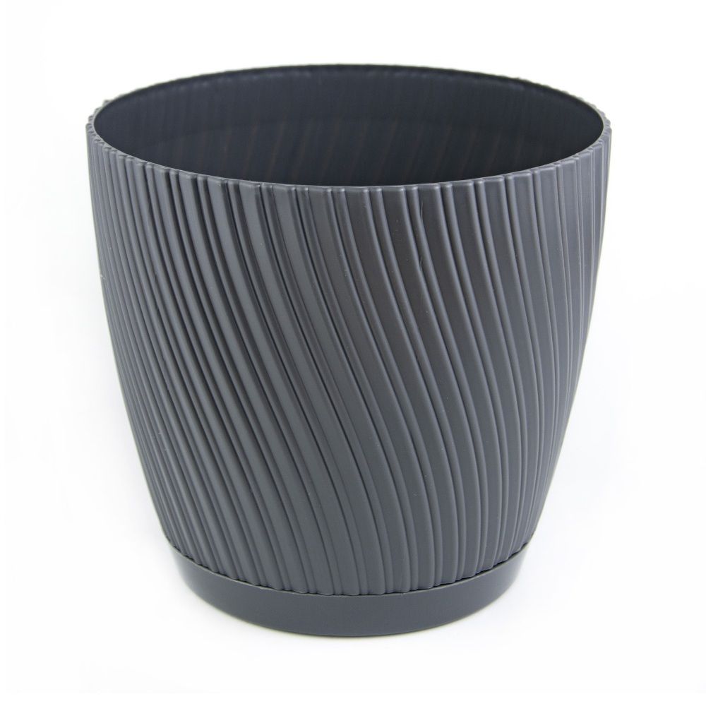 Горшок цветочный Mika 4570-014 антрацит 19 см 3,55 л