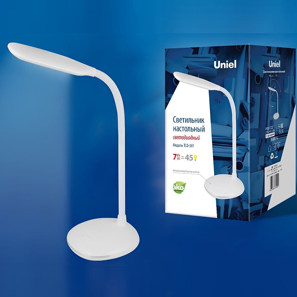 Светильник настольный светодиодный Uniel LED TLD-561 7Вт 4500K white механический выключатель
