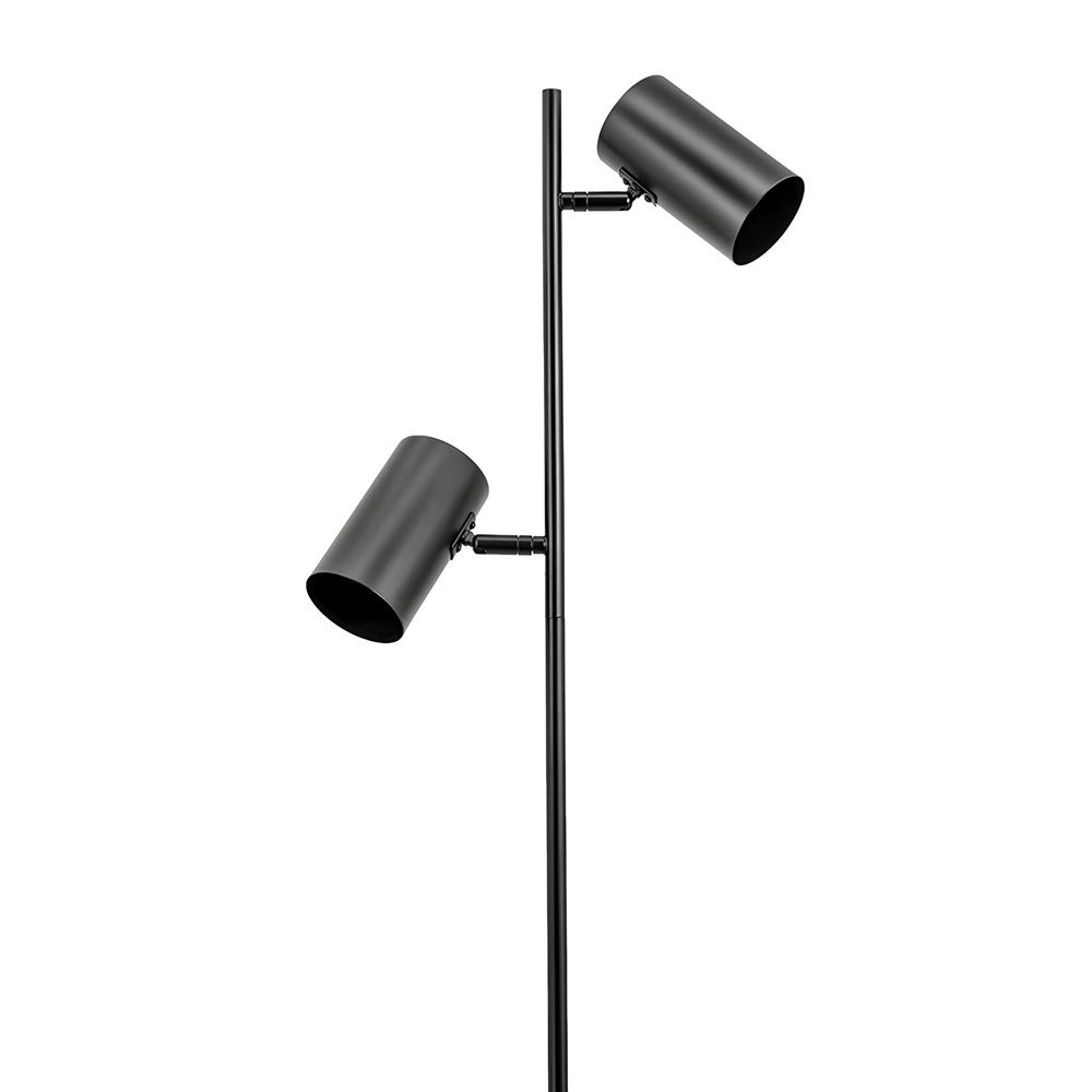 Торшер с двумя плафонами МТ2015 60Вт Е27 78-156 см черный