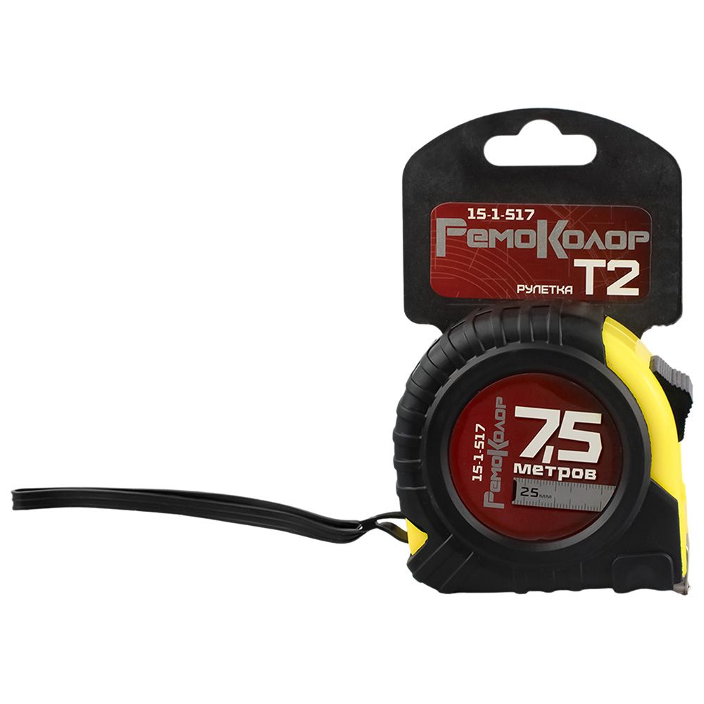 Рулетка 7,5 м х 25 мм РемоКолор T2 15-1-517