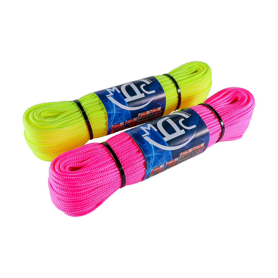 Шнур ПП плетеный 3 мм 16прядный сердечный неоновый 50 м