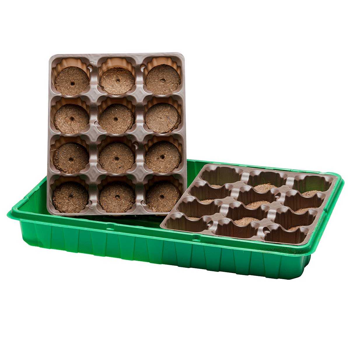 Парник с торфяными таблетками 41 мм 24 шт с крышкой