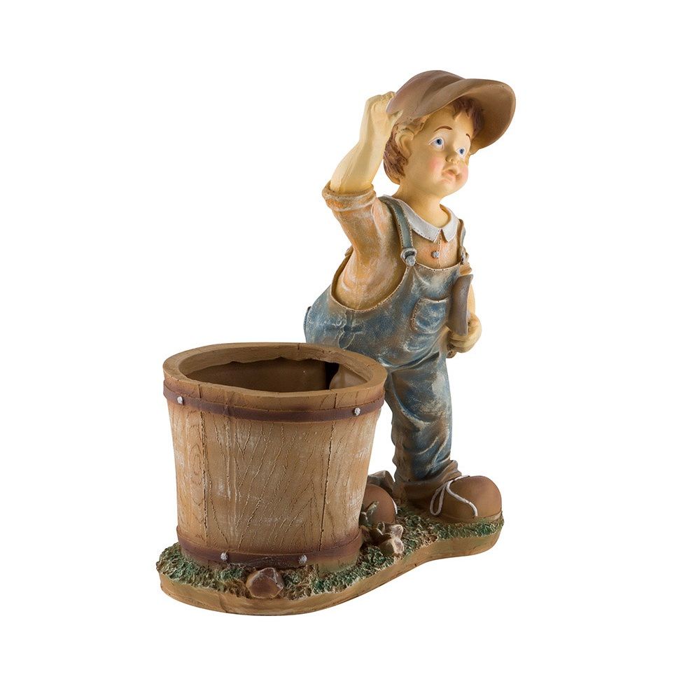 Фигура садовая Мальчик с совочком h45 см 169344