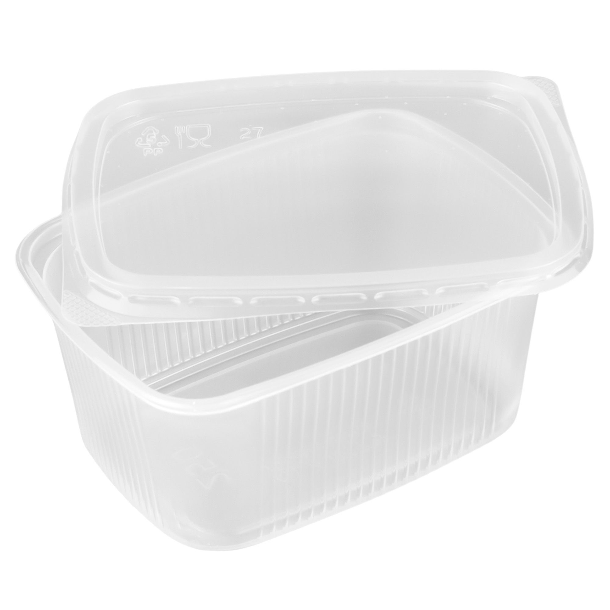 Контейнер ПП 250 мл прямоугольный с крышкой