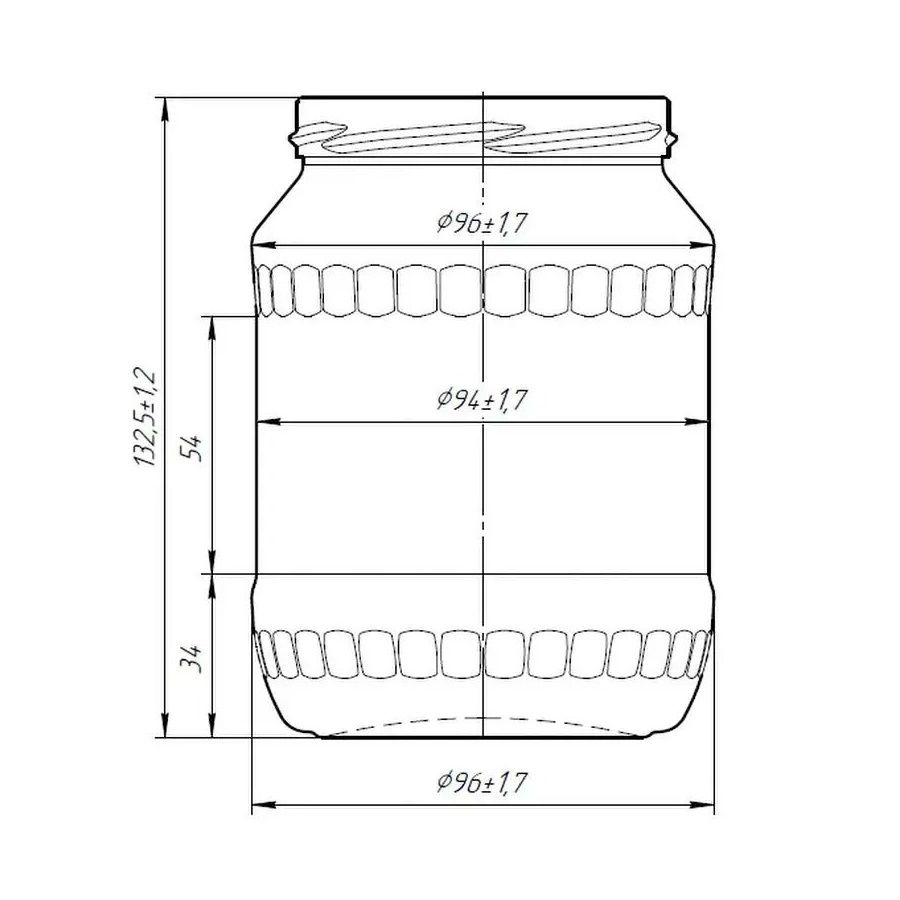 Банка стеклянная Твист-офф-82 720 мл