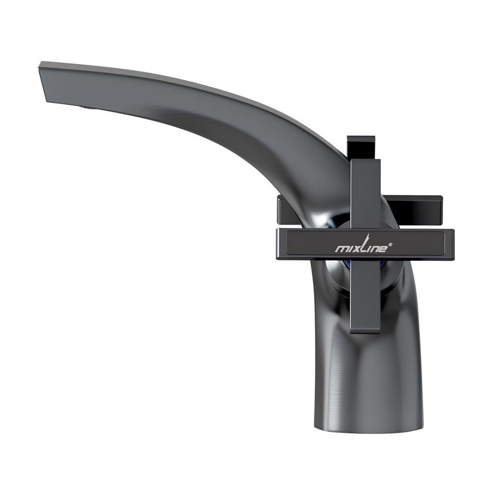 Смеситель для раковины Mixline ML38-04 графит вентильный