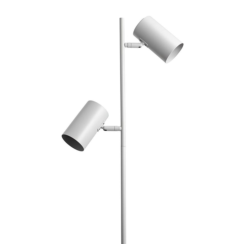 Торшер с двумя плафонами МТ2015 60Вт Е27 78-156 см белый