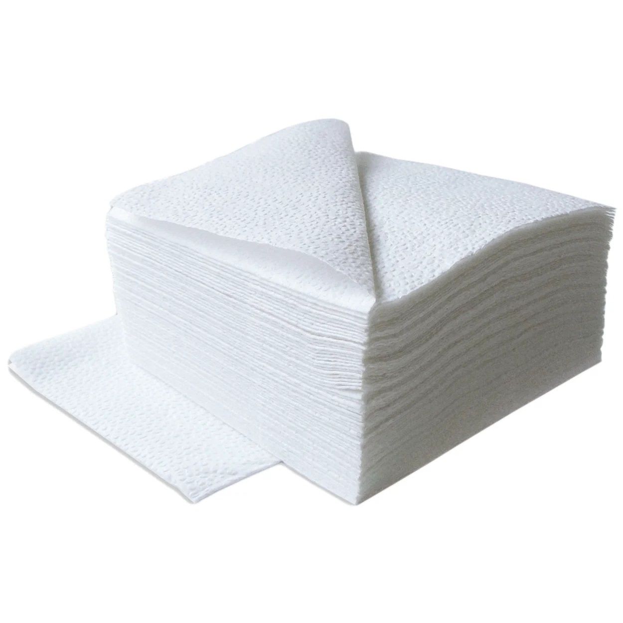 Салфетки бумажные 24х24 см 1 слойные 500 шт белые