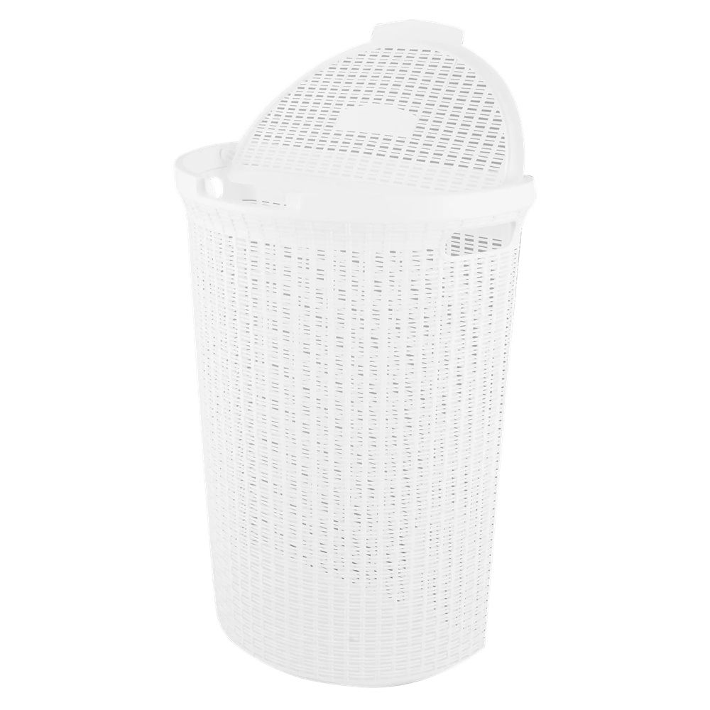 Корзина для белья Eco style 46х26,5х61 cм белая