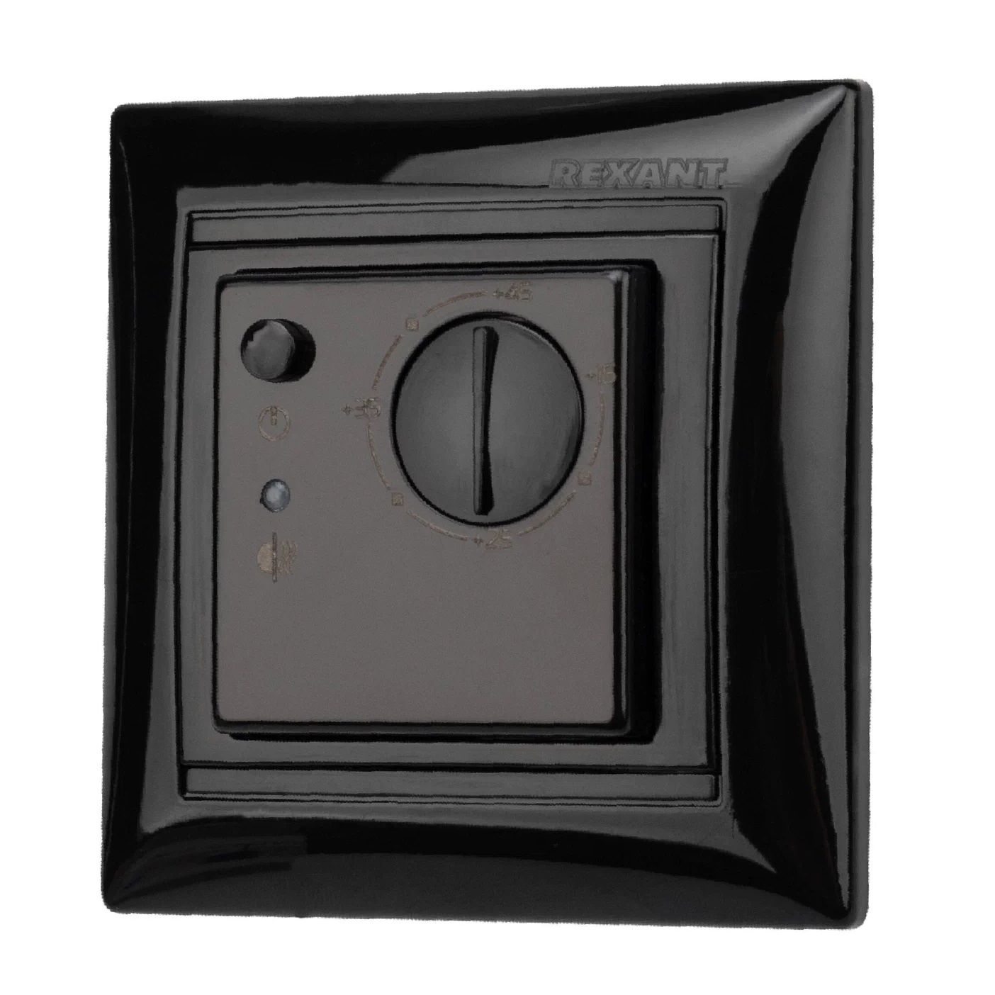 Терморегулятор механический Rexant 51-0816 RX-308B черный совместим с Legrand серии Valena