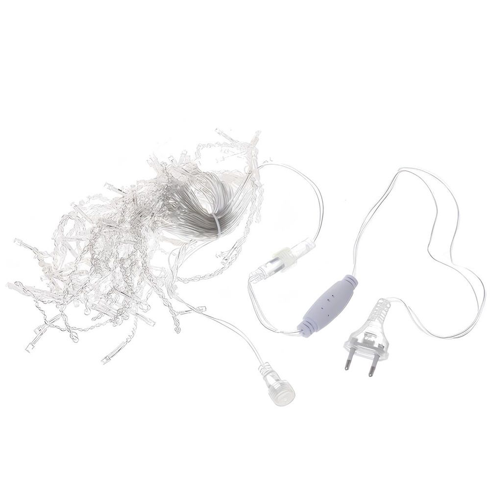 Гирлянда для дома Бахрома Мерцание 3 м 30/50 cм 120 ламп LED прозр. пров, IP20, белый, соединение