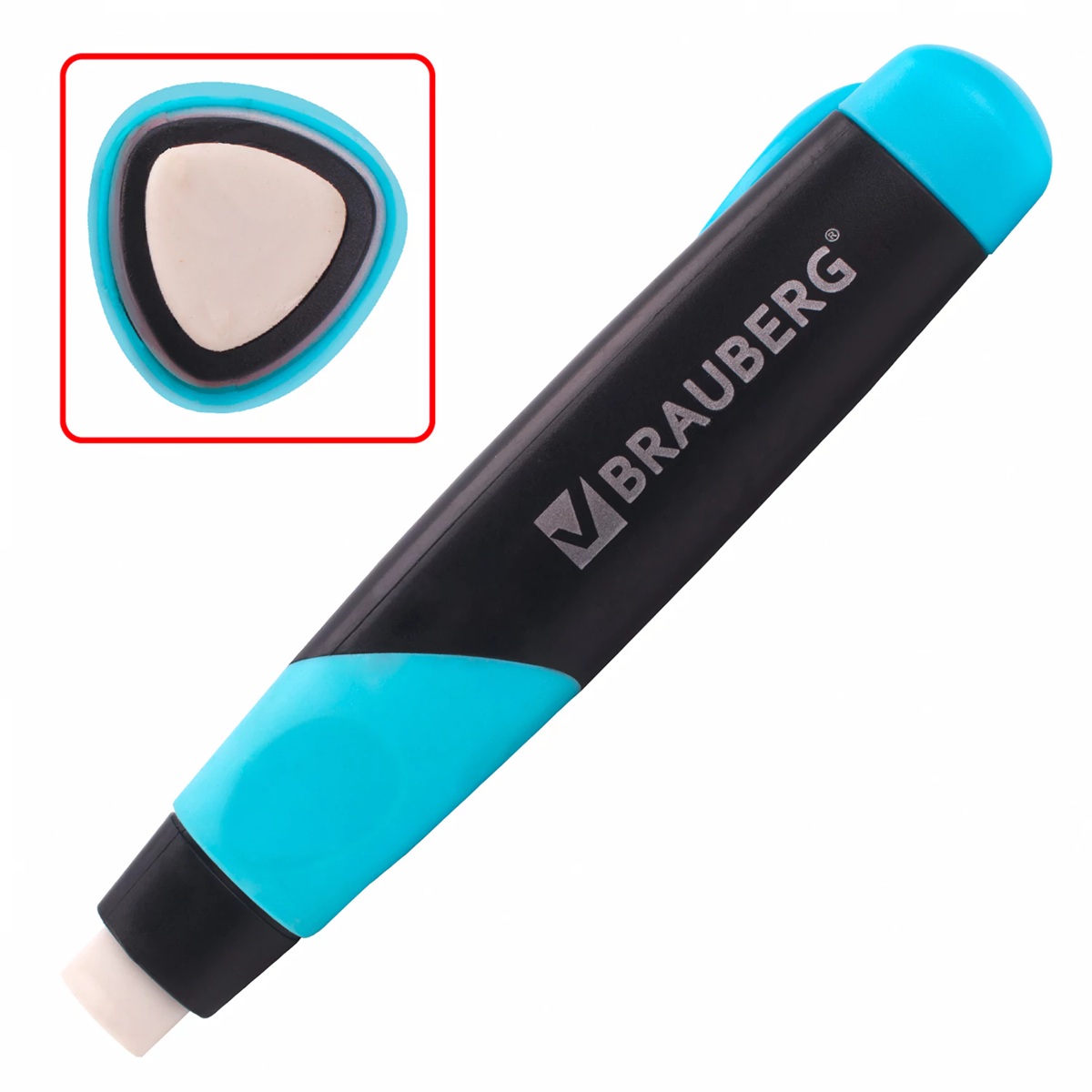 Ластик BRAUBERG Blaster белый выдвижной
