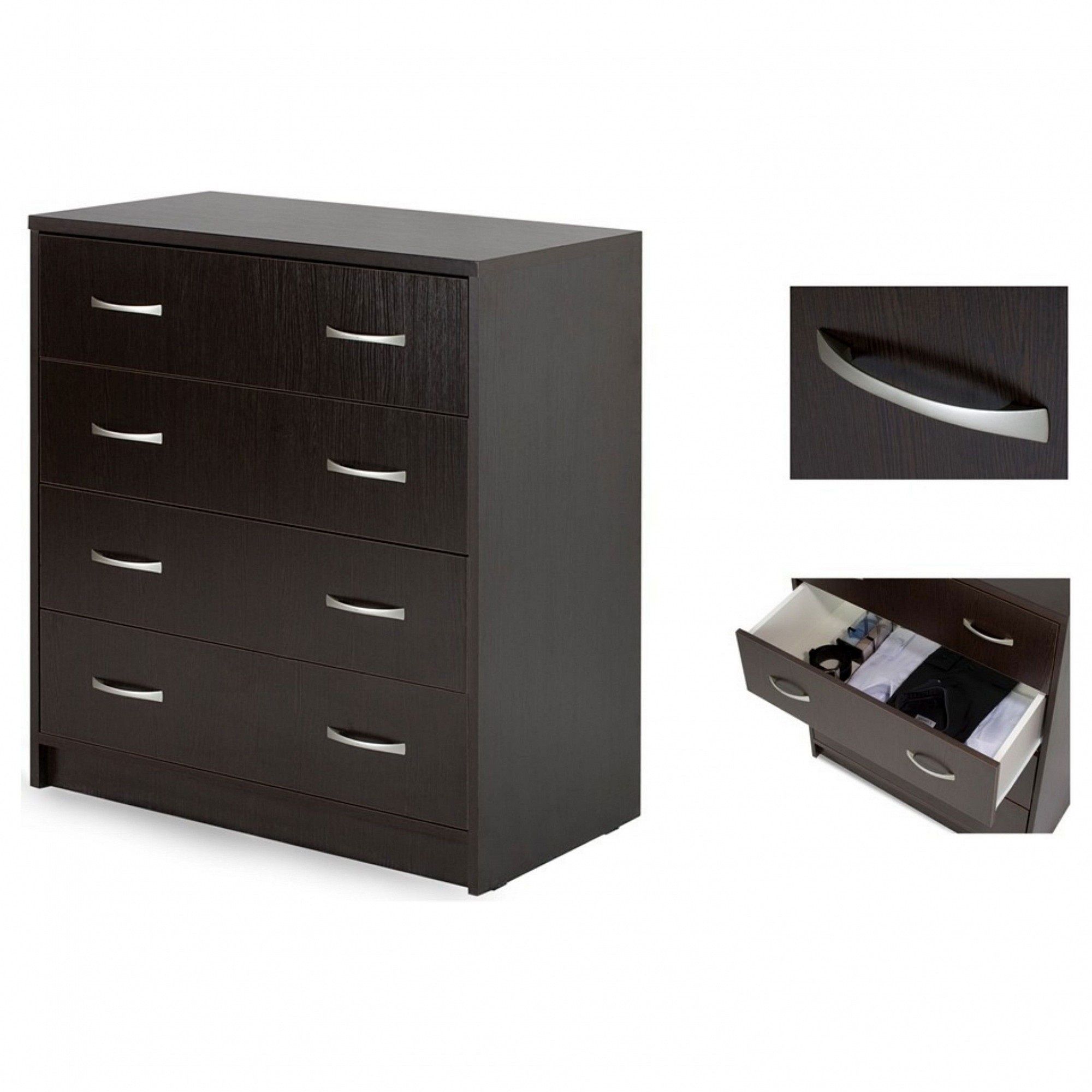 Комод 4 ящика 800*800*430 мм венге темный