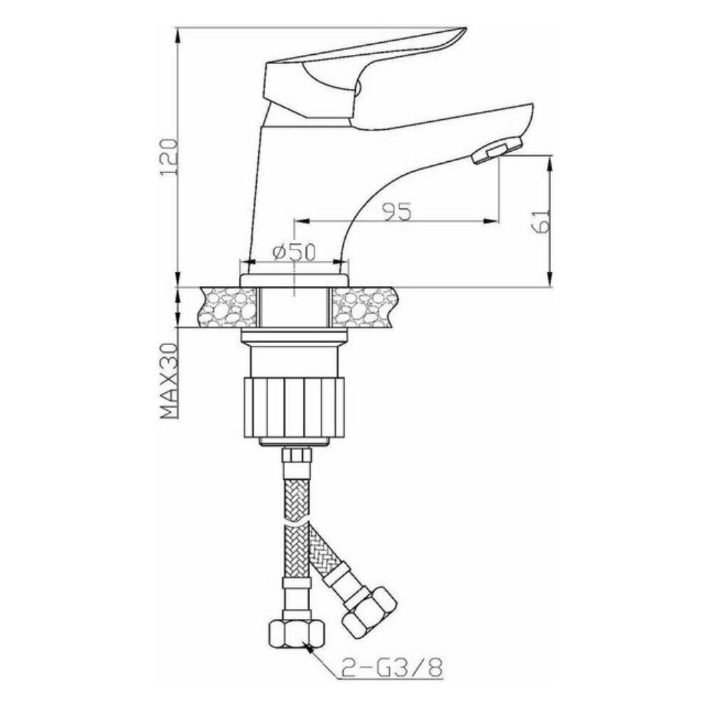 Смеситель для раковины Esko Asti AT 26 однорычажный