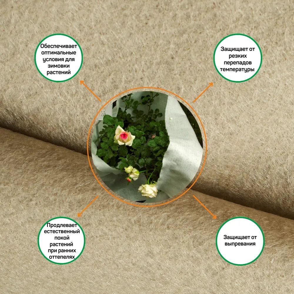 Укрытие зимнее для цветущих кустарников Агротекс 200 г/м2 2х2 м