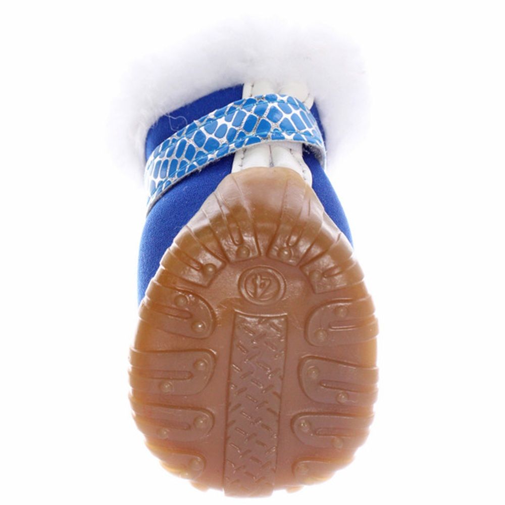 Ботинки зимние для животных Модный бро на липучке синие р 4 5,5 см