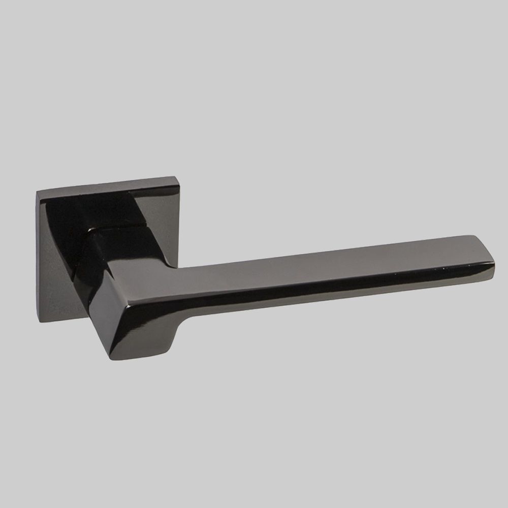 Ручка дверная Dенали light Эверест черный никель квадратная розетка