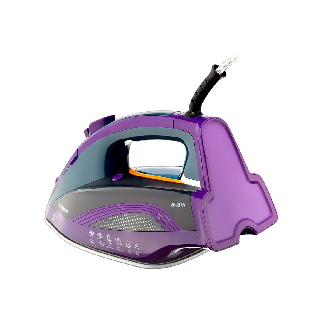 Утюг Brayer 2600 Вт керамическим покрытием автоотключение Пар 140 г/м One temp антикапля спрей 4001BR