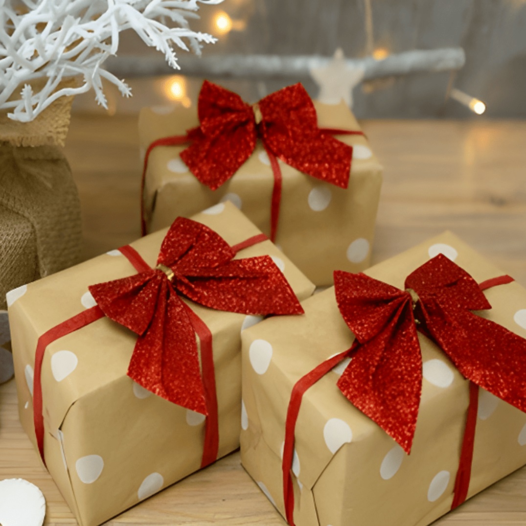 Украшение новогоднее Моя Елочка Бантики 8х9 см красный 4 шт 19032-0224