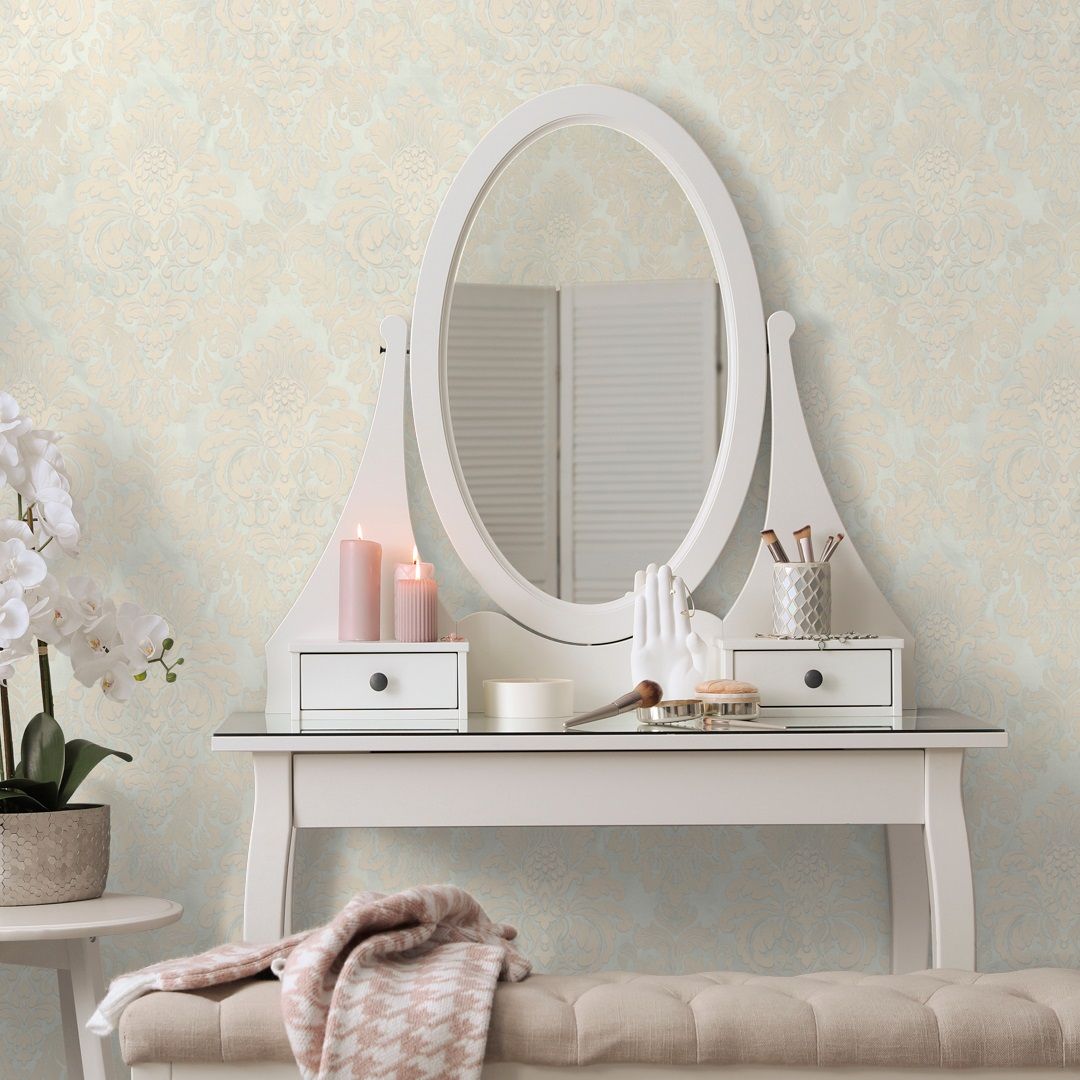 Обои Артекс Элиза 11267-04 светлые зеленые дамаск 1,06х10,05 м