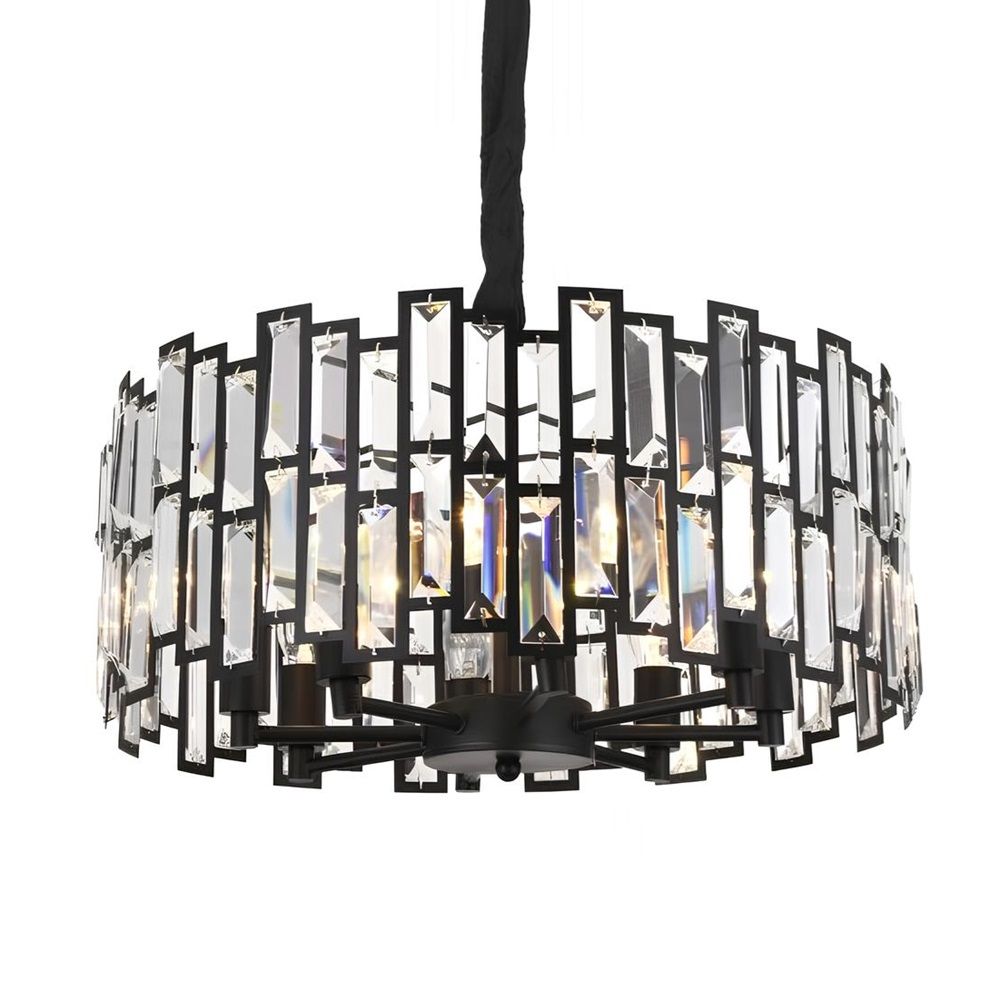 Люстра потолочная 89012/8 BK 8х40Вт E14 d50 см черный