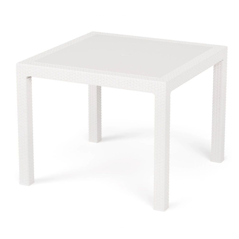 Стол искусств Ротанг Плюс 940х940х740 мм белый