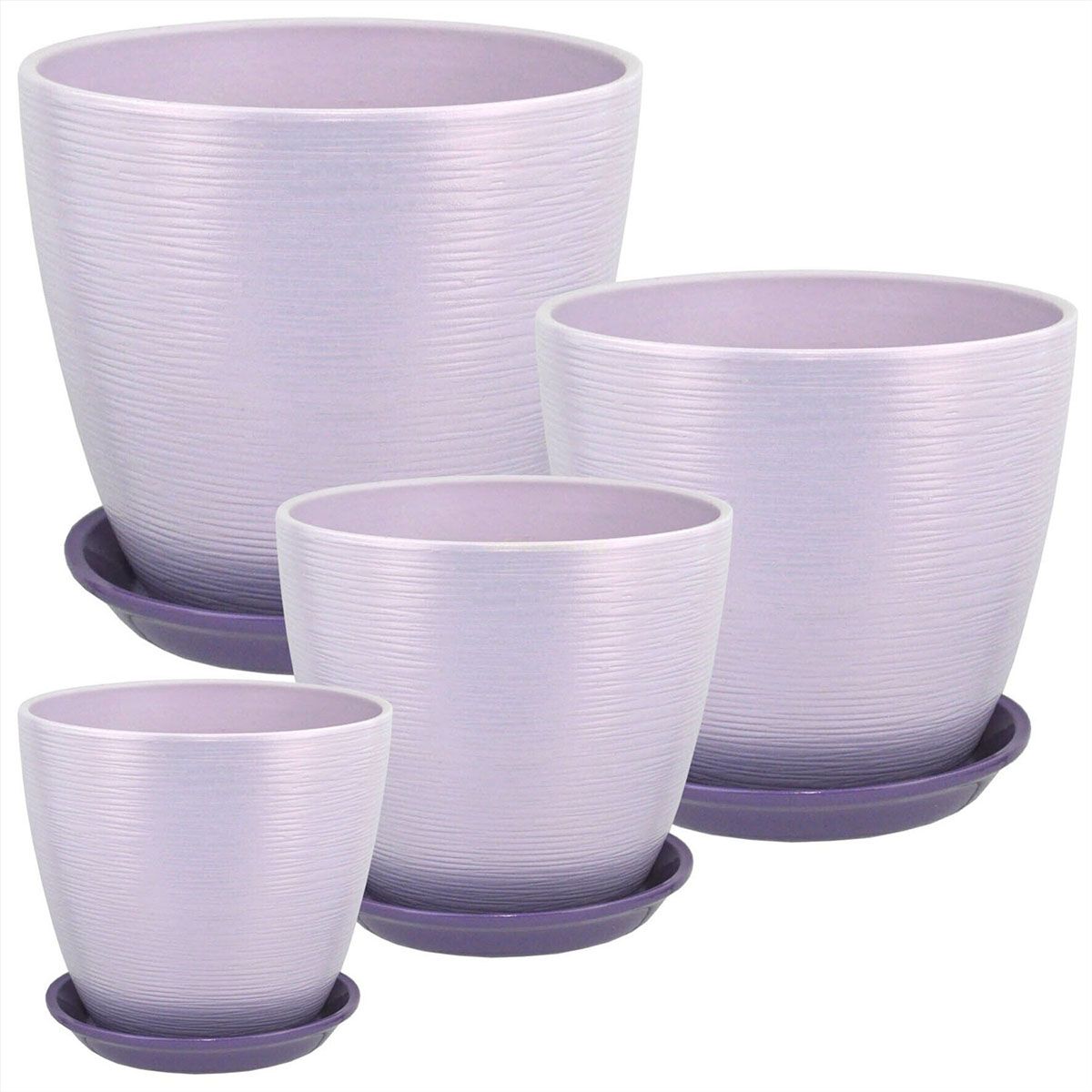 Горшок цветочный Бутон Перламутр сиреневый 18 см 3,8 л