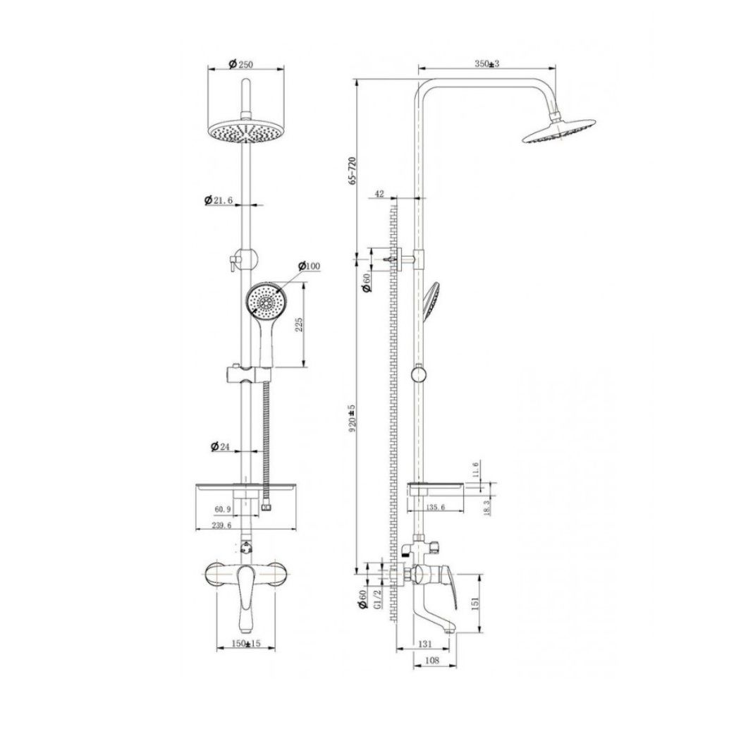 Душевая система Lemark Linara LM0462C