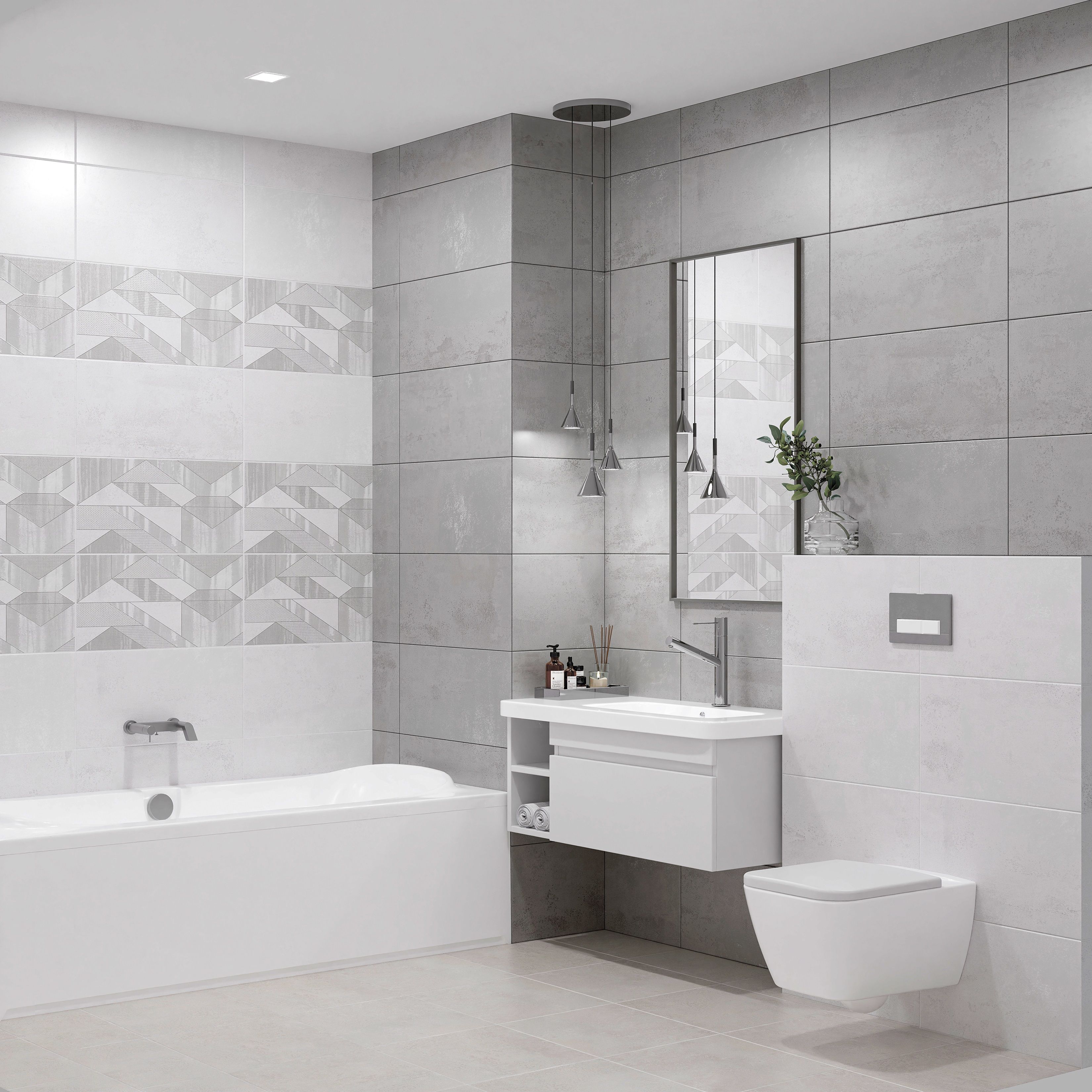 Декор Azori Fortezza 31,5х63 см см серый