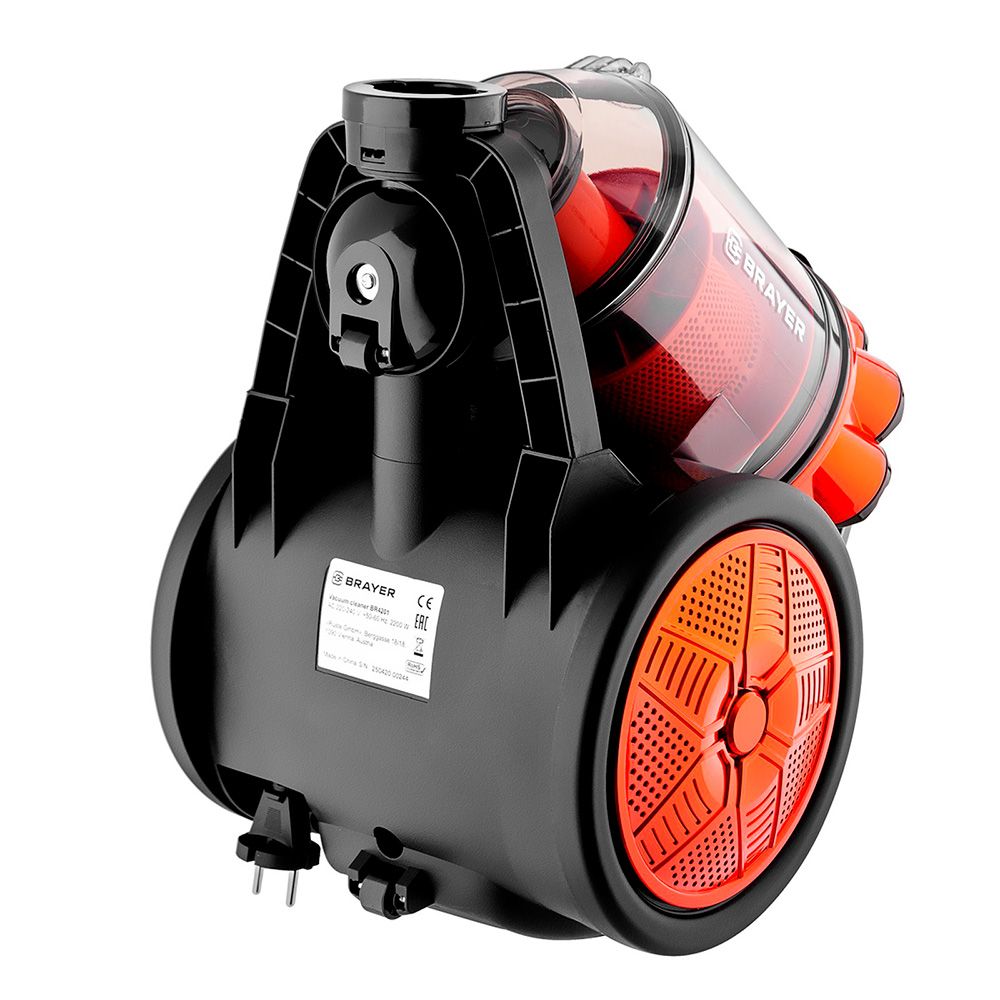 Пылесос циклонного типа BRAYER 2200Вт 3л всасыв 400 НЕРА телес 87см меб щель 4201BR