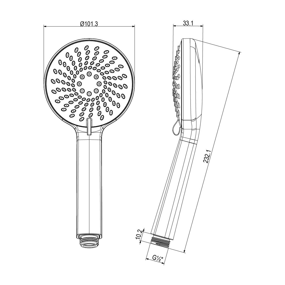 Лейка для душа Lemark LM8150C 3 режима d101 мм