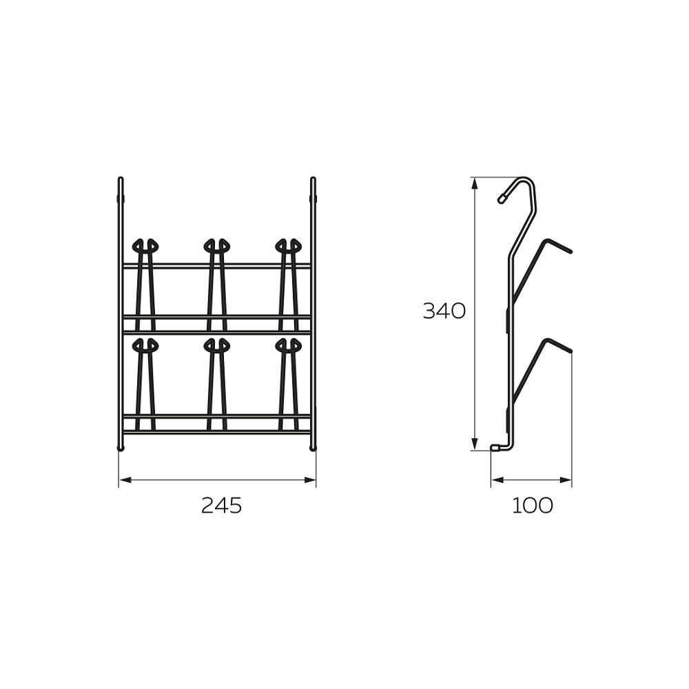 Полка для кружек античная бронза
