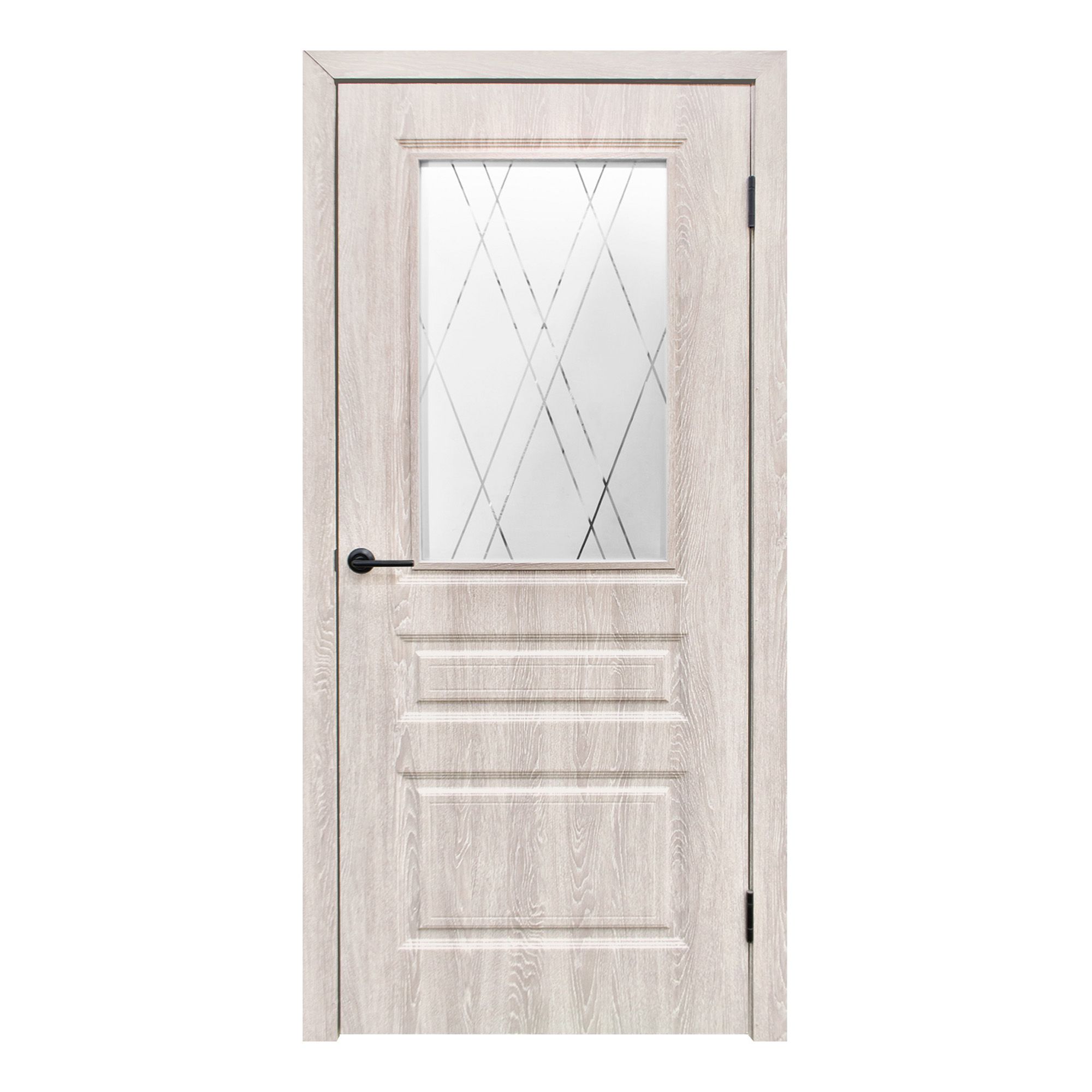 Полотно дверное ДО Каскад 600мм стекло филадельфия грей ламинированное