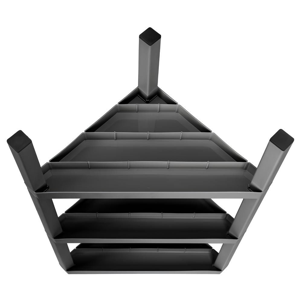 Этажерка угловая Nature 330х725х330 мм 3 секции серая