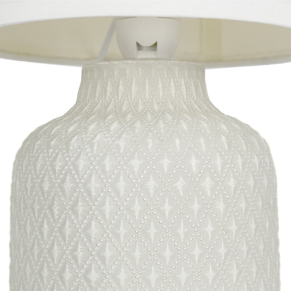 Светильник настольный Е14 ЛЮЧИЯ 452 Ромбы светло-серый Ø150*h310мм