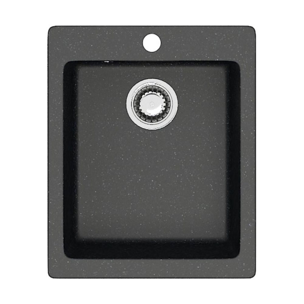 Мойка врезная Карельский камень 8/Q4 500х425х195 мм черный